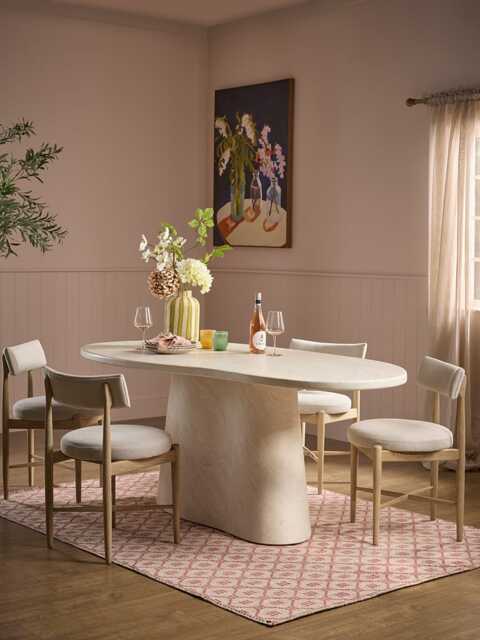 Cleo Concrete Oval Dining Table - 6 Seater - image 1