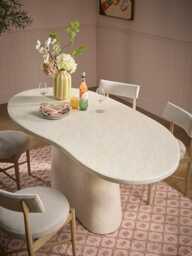 Cleo Concrete Oval Dining Table - 6 Seater - thumbnail 2