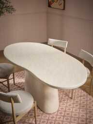 Cleo Concrete Oval Dining Table - 6 Seater - thumbnail 3