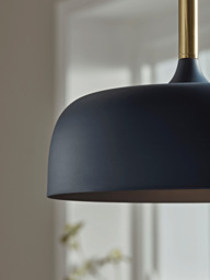Blue & Brass Pendant Light - thumbnail 4