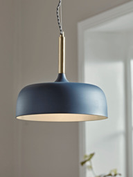 Blue & Brass Pendant Light