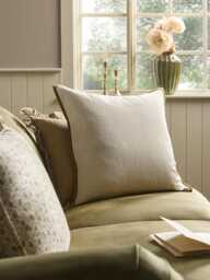 Velvet & Cotton Linen Large Square Cushion Cover - Nutmeg - thumbnail 2