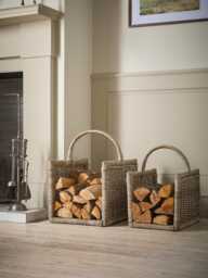 Two Log Holder Baskets