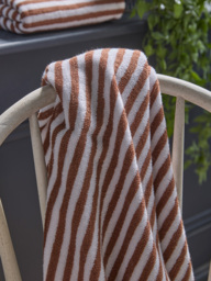Cotton Striped Bath Towel - Maple - thumbnail 2