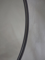 Black Slim Frame Round Mirror - Large - thumbnail 3