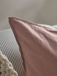 Cotton Linen Large Square Cushion Cover - Vintage Rose - thumbnail 2