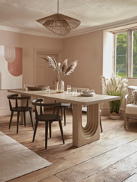 Tapered Arch Rectangle Dining Table - 6 Seater - thumbnail 1