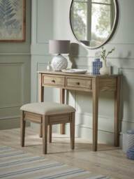 Camille Dressing Table - Limewashed - thumbnail 1