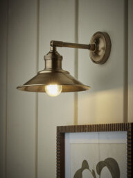 Antique Brass Wall Light - thumbnail 2