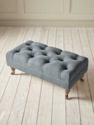 Bodo Large Ottoman - Delicate Rose Opulent Cotton Velvet - thumbnail 5
