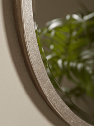 Burnished Silver Bevelled Round Mirror - Small - thumbnail 2
