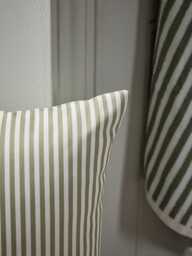 Classic Square Indoor/Outdoor Cushion - Olive Stripe - thumbnail 5