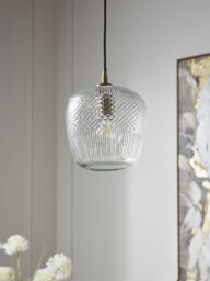 Diamond Glass Pendant - Squoval - thumbnail 1