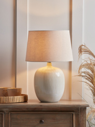 Round Ribbed Table lamp - Neutral - thumbnail 2