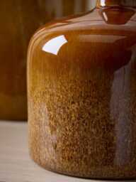 Three Glazed Vases - Burnt Orange - thumbnail 2