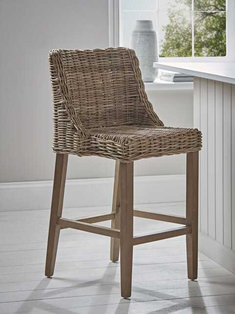 Round Rattan Counter Stool - image 1