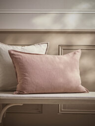 Cotton Linen Rectangular Cushion Cover - Vintage Rose - thumbnail 1