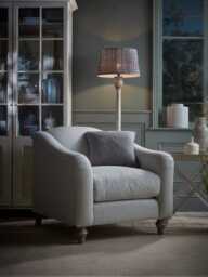 Assan Armchair - Soft Eau De Nil Cotton Stripe - thumbnail 1
