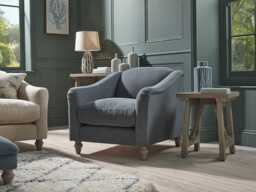 Assan Armchair - Soft Eau De Nil Cotton Stripe - thumbnail 5