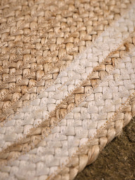 Braided Jute Oval Doormat - Border - thumbnail 3