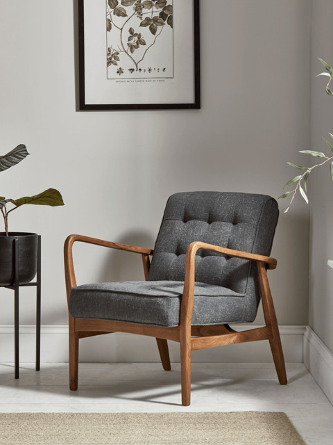 Mid Century Armchair - Linen - image 1