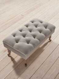 Domme Ottoman - Carbon Opulent Cotton Velvet - thumbnail 5