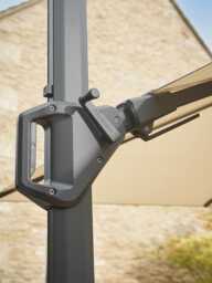 Square Cantilever Parasol Set - Slate & Champagne - thumbnail 4