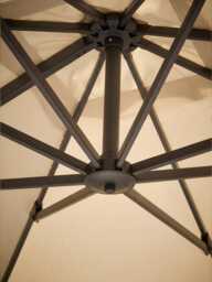 Square Cantilever Parasol Set - Slate & Champagne - thumbnail 2