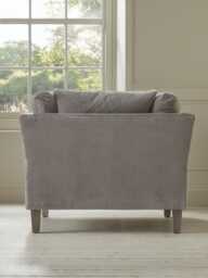 Dinan Loveseat - Airforce Blue Wide Cotton Stripe - thumbnail 4