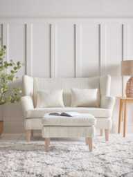 Trosa Three Seater Sofa - Vintage Taupe Cotton Stripe - thumbnail 1