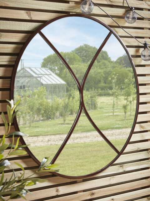 Outdoor Geometric Wall Mirror - image 1