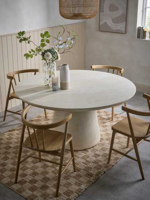 Travertine Round Dining Table - 4 Seater - image 1
