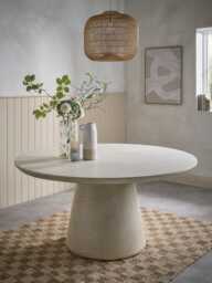 Travertine Round Dining Table - 4 Seater - thumbnail 2