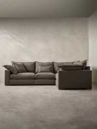 Nordby Corner Sofa - Left Hand Facing - Olive Velvet - thumbnail 2