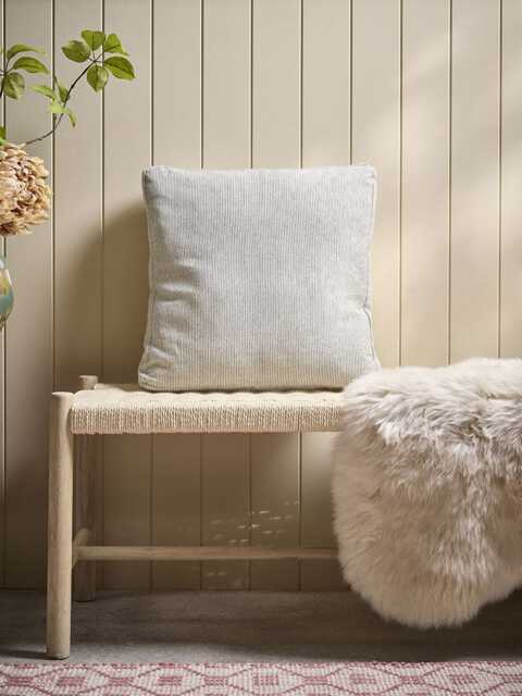 Boxy Seat Pad Cover - Natural Stripe - image 1