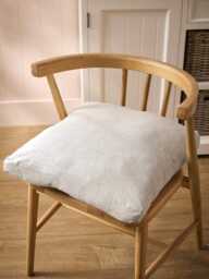 Boxy Seat Pad Cover - Natural Stripe - thumbnail 2