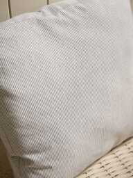 Boxy Seat Pad Cover - Natural Stripe - thumbnail 3