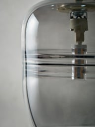 Smoked Ribbed Glass Pendant - Rectangular - thumbnail 3