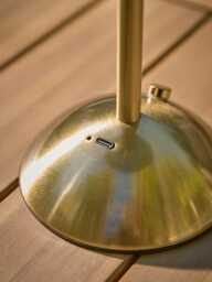 Rechargeable Scalloped Rattan Lamp - thumbnail 3