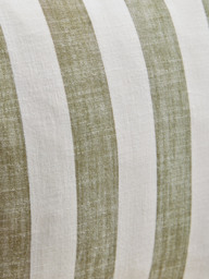 Ruffle Square Cushion - Green Stripe - thumbnail 4