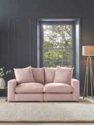 Lyon Three Seater Sofa - Deep Cyan Opulent Cotton Velvet