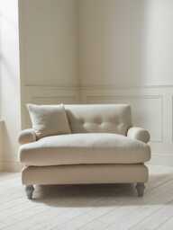 Visby Loveseat - Soft Eau De Nil Cotton Stripe - thumbnail 2