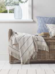 Blue Striped Throw - thumbnail 1