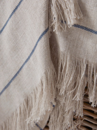 Blue Striped Throw - thumbnail 2