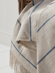Blue Striped Throw - thumbnail 3
