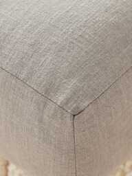 Palma Ottoman - Pale Stone Opulent Cotton Velvet - thumbnail 2