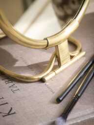 Round Brass Pedestal Mirror - Small - thumbnail 3