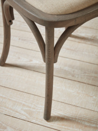Oak Cross Back Dining Chair - Set of 2 - thumbnail 4