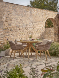 Round Acacia Dining Table - thumbnail 1