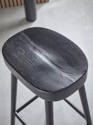 Weathered Oak Counter Stool - Black - thumbnail 3